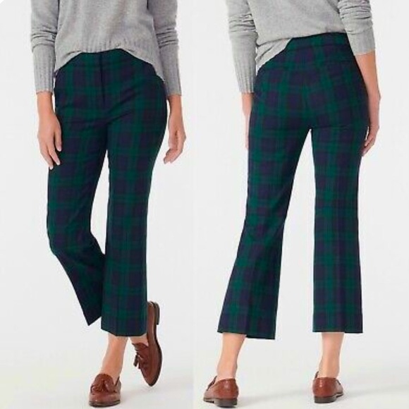 J Crew NWT Hayden Kickout Crop Pant Tartan Bi-Stretch Wool | Sz 4